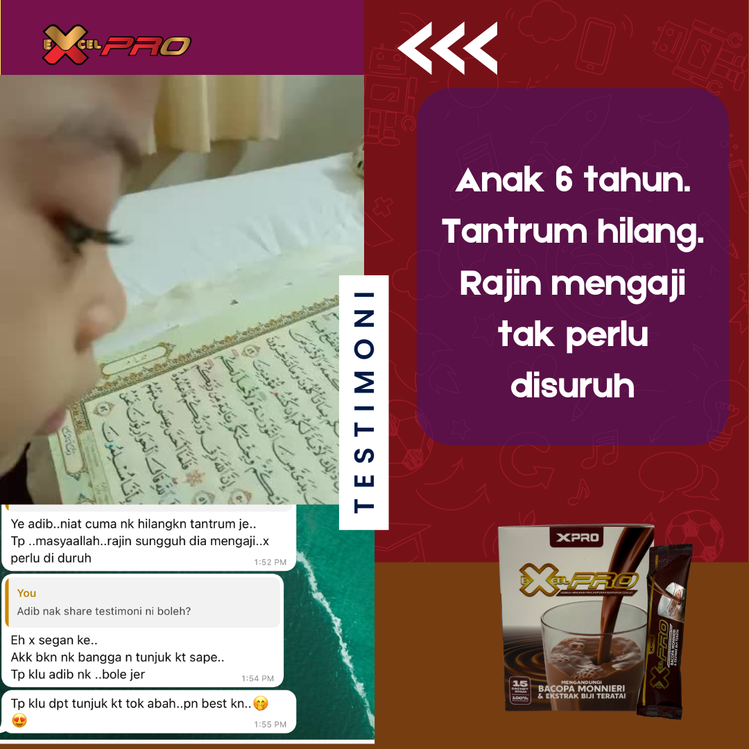 anak ngaji tak tantrum Excel PRO Drinks